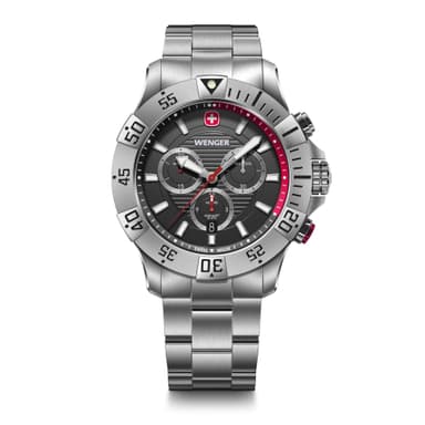 WENGER Men's Watch Seaforce Chrono Analog Quartz, Chronograph, Ø 43 mm, Swiss Made, Water Resistant up to 200 m - Amazon