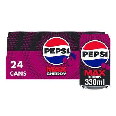 Pepsi Max Cherry Cola | 330ml Can | 24 Pack £7.50 s&s - Amazon