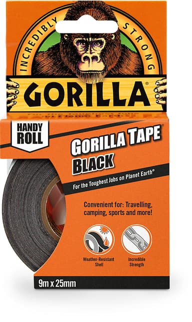 Gorilla Tape Handy Roll Black 9m - Amazon