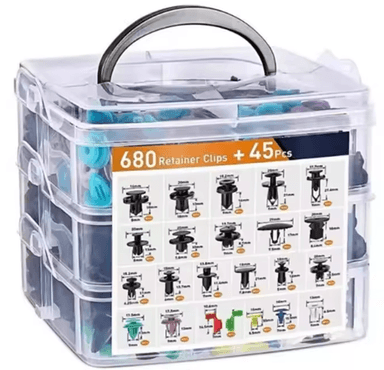 Car Fastener Clips Kit Fender Rivet Plastic Auto Body Push Retainer Pin - 680pcs - New Customers - Car Interesting Items Store - AliExpress
