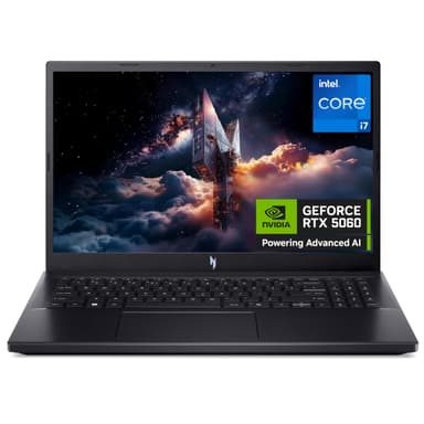 Acer Nitro V15 ANV15-52 Gaming Laptop - Intel Core i7-13620H, 16GB, 1TB SSD, NVIDIA GeForce RTX 5060, 15.6" Full HD 165Hz, Windows 11, Black - Amazon