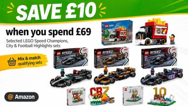 Save £10 When You Spend £69 On Selected Lego Speed Champions, City & Football Highlights Sets - Eg. Lego City Fries Food Truck 60488 - Amazon
