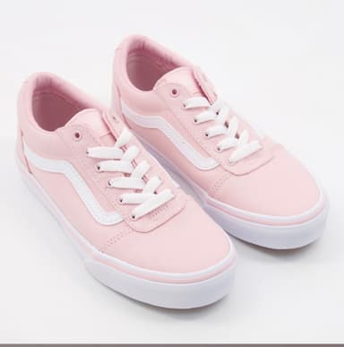 Vans Girls’ Chalk Pink Ward Canvas Trainers - limited sizes - TK Maxx