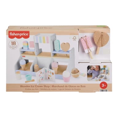 Fisher-Price Wood Pretend Play Toy Ice Cream Shop Set - Amazon