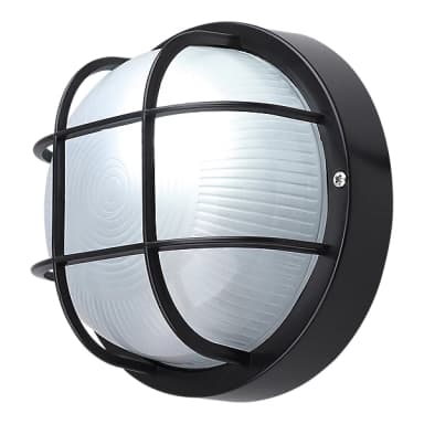 Fixed Black Mains-powered Outdoor Bulkhead wall light - Free C&C Only - B&Q