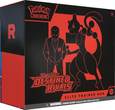 Pokémon TCG: Scarlet & Violet — Destined Rivals Elite Trainer Box (1 Full-Art Promo Card, 9 Boosters & Premium Accessories) Invite Only - Amazon