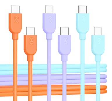 Cable Matters 3-Pack 0.9m 60W Multi-Color Flexible USB-C Cable / 3-Pack 1.8m - £3.49. Sold By Cable Matters / FBA - Amazon