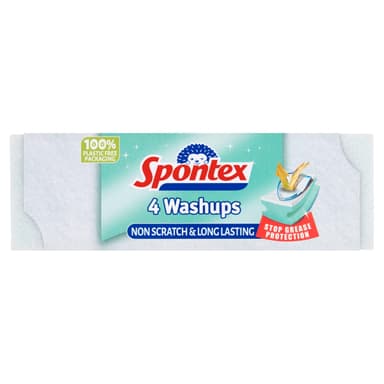 Spontex 4 Washups Non Scratch Sponge Scourers - voucher price (63p - 72p with s&s) - Amazon