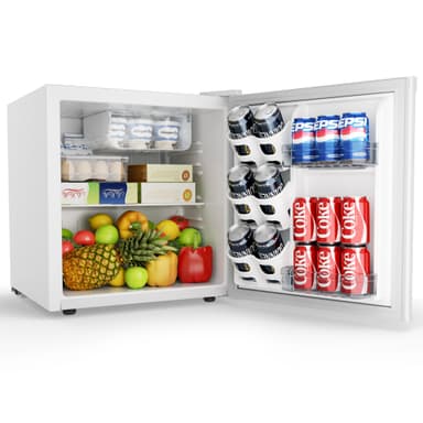 EUHOMY 46L Mini Fridge - Small Table Top Fridge with Reversible Door & Chiller Box, 7-Level Adjustable Thermostat, Low Noise (39 dB) - Amazon