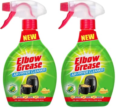 Elbow Grease Air Fryer Cleaner Spray | Spray, Foam, Wipe - Cuts Through Dirt, Grease & Grime (Lemon Fresh, 500ml) (Pack of 2) £2.68 s&s - Amazon