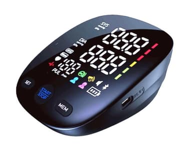 Automatic Upper Arm Blood Pressure Monitor LED Display, CE Certified Dual User Memory - White - BargainFox