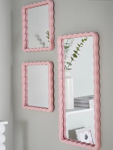 Pink Mirror, Set of 3 - Free C&C - George At ASDA
