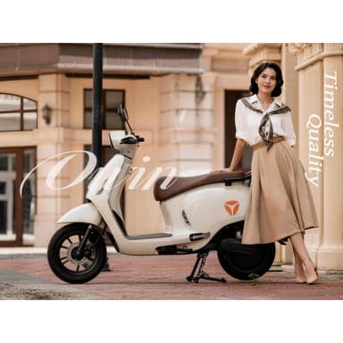 YADEA OWIN Electric Motorcycle, 2800W Motor, 72V 30Ah Battery, 28mph, 50mi Range, L1e-B, Desert Grey or Shark Grey - Joybuy