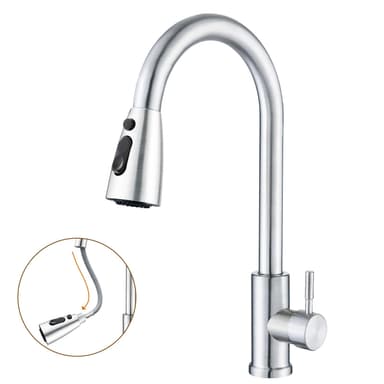 SURFOU Kitchen Tap Mixer with Pull-Out Spray – 3 Water Modes, 360° Swivel Spout - Amazon