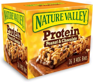 Nature Valley Protein Peanut & Chocolate Gluten Free Cereal Bars 26 x 40g W/Voucher (£9.12/£8.48 max s/s) - Amazon