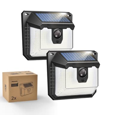 Philips Outdoor Solar Lights with Motion Sensor, 120 LED Solar Security Wall Lights, 2 Pack - Sold by Favourline-UK / FBA - Amazon
