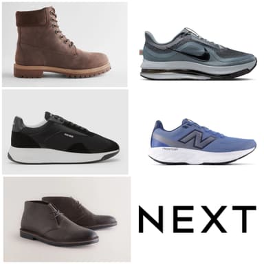 Up to 50% Off Or More In Men's Footwear Shoes, Boots & Trainers Clearance Sale (Including Brands) Over 1,000 Lines + Free Click & Collect - Next