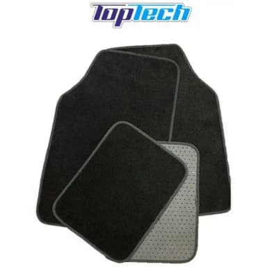 Top Tech Black Universal Car Mat Set of 4 - Free C&C - Euro Car Parts