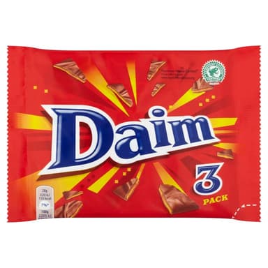 Daim Chocolate Bar Multipack, Crunchy Almond Caramel Covered in Milk Chocolate 84 g (3 x 28 g) - Amazon