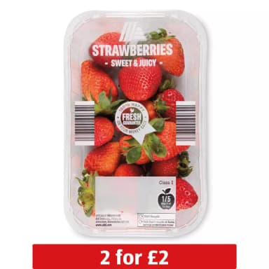 2 x 227g Packs Of Strawberries - 454g - Aldi