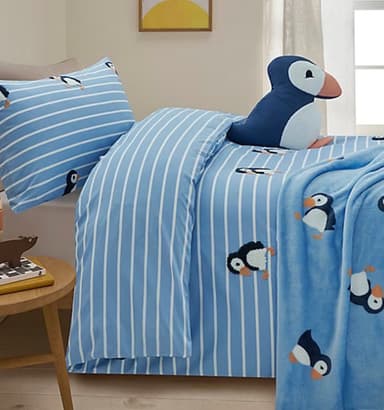 Blue Puffin Tufted Reversible Duvet Set (Toddler) - Free C&C - George At ASDA