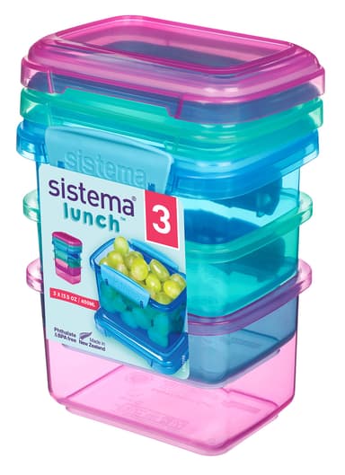 Sistema Lunch Food Storage Containers 400 ml - 3 Pack - Amazon