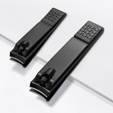 Nail Clippers Set,Ultra Sharp Sturdy Fingernail and Toenail Clipper Cutters, Black 2 Pack - Discount at checkout - by Haul Global - Amazon