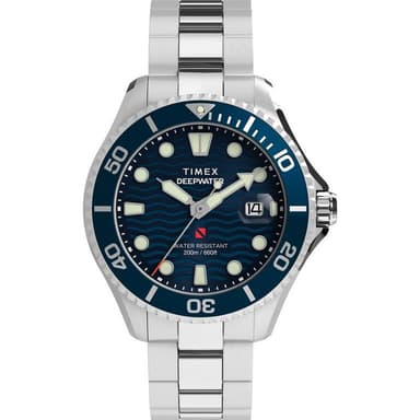 Timex Men's Deepwater Water Resistant Analogue Quartz Watch - Sports Direct
