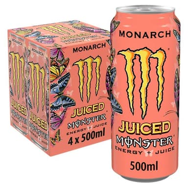Monster Energy Drink Monarch 4x500ml - Instore Leicester - Sainsbury's