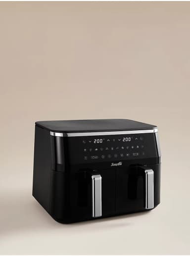 Scoville Black 9L Dual Basket Air Fryer + Free Delivery - George At ASDA