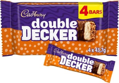 Cadbury Double Decker Chocolate Bar Multipack 4x43.7g - 174.8g (£1.28 / £1.14 S&S) - Amazon