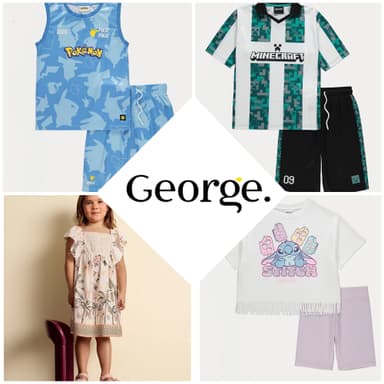 New Lines Added to Up to 50% Off Kid's Clothing Sale + Extra 10% Off With Rewards Redemption + Free C&C - George At ASDA