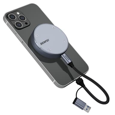 BENFEI 10Gbps Magnetic M.2 NVME SSD Enclosure magsafe Supports 10s Power Loss Protection for iPhone 15 Max ProRes, Prime Only Benfei FBA - Amazon