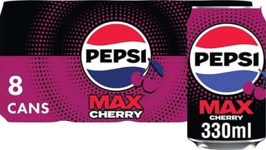 Pepsi Max Cherry Maximum Cherry Cans, 8 x 330ml (With Voucher) / S&S - £2.80 (w/Voucher) - Amazon
