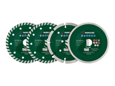 PARKSIDE 125mm Diamond Cutting Disc Set - 4 Pieces - Lidl
