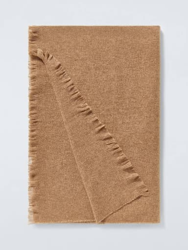 John Lewis Space Dyed Throw (Brown Chocolate) - Reduced to Clear - John Lewis & Partners