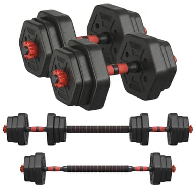 Songmics 20kg 2-in-1 Adjustable Hexagon Dumbbell Set with Barbell - Sold & Dispatched by Songmics Home UK - Amazon