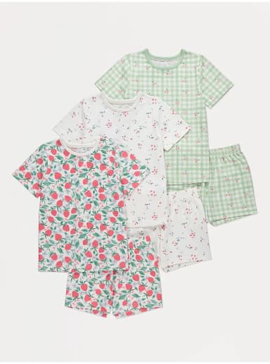 Kids 3 Pack PJs (Leopard Print, Vehicles, Bright Fun, Stamp, Ocean, Sport, SBerry Gingham & More) - 1.5 Yrs - 5/6 | 6 -7 - 13 / 14 £7 - George At ASDA
