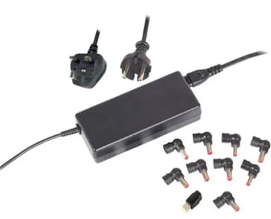Targus 90W Ultra-Flexible 19V Laptop Charger Multi Tip (x10) - Black - Scan