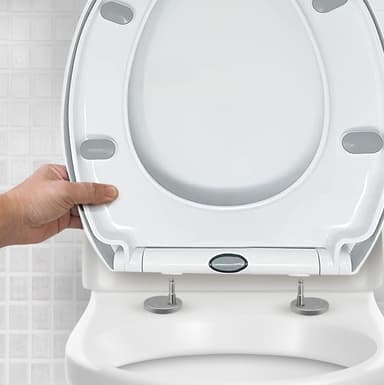 CUQOO Toilet Seat Soft Close Oval | Quick Release Hinges Oval Universal - Amazon