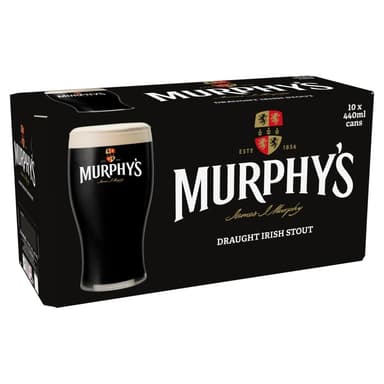 Murphy's Draught Irish Stout 10 x 440ml Cans - Discount at Checkout (£9.40 S&S) - Amazon