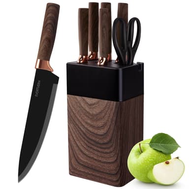 lapelux Knife Set,6 Piece Kitchen Knife Set-Kitchen Knives with Block - Sold by zhihanche ltd / FBA - Amazon