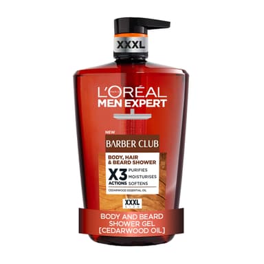 LOréal Paris Men Expert Shower Gel Barber Club Body Wash XXXL 1L Pump (£5.67 / £5.08 with S&S) - Amazon