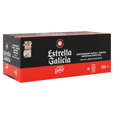 Estrella Galicia Premium Spanish Lager 10 x 440ml Cans (Clubcard Price) - Tesco