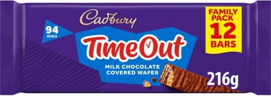 Cadbury Timeout Milk Chocolate Covered Wafer 12 x 18g - £1.68 / £1.50 S&S - Amazon