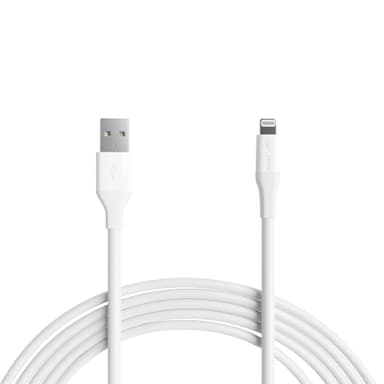 Amazon Basics 3m MFi Certified USB-A to Lightning ABS Charger Cable - White - Amazon