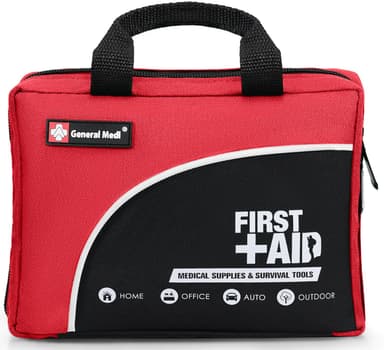 General Medi 160 Piece Premium First Aid Kit Bag - Includes Cold (Ice) Pack - Sold by General Medi (UK) / FBA - Amazon