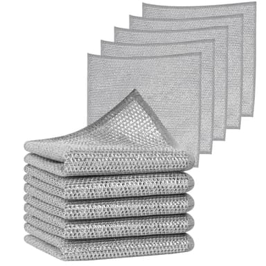 10pc Double Layer Wire Dishwashing Cloths, 20x20cm, Non Scratch Kitchen Cleaning Rags, Sold by Freda-EU / FBA - Amazon