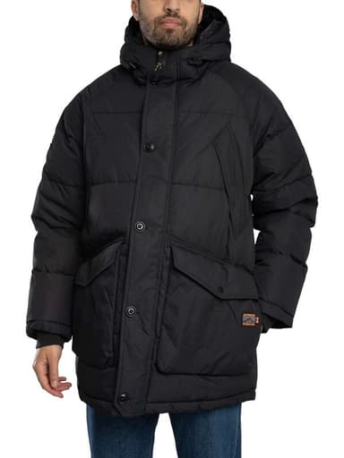 Superdry Expedition Puffer Parka Jacket - Noir, Size S - L (Blue Light Card Holders) - Standout