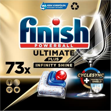 Finish Ultimate Plus Infinity Shine Spülmaschinentabs 73 Caps - Amazon
